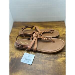 NWT Arizona Jean co. sz 8.5 medium women Gibson braided thong flat sandal 0936